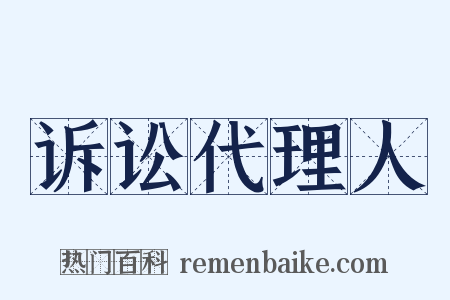 诉讼代理人是什么意思的图片